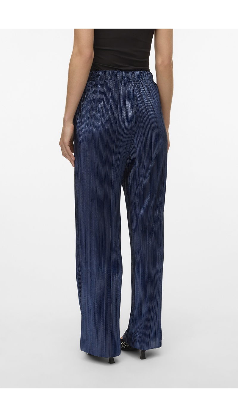 VMDUVI Vero Moda Cetim Azul-Marinho - 4 | CALÇAS