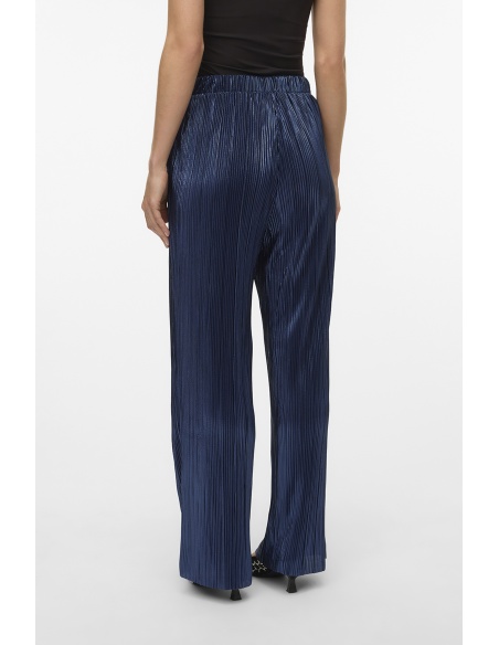 VMDUVI Navy Satin Pants Vero Moda - 4 | DOWN