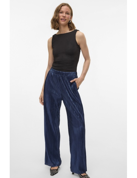 Pantaloni di raso della Marina VMDUVI Vero Moda - 1 | GIÙ