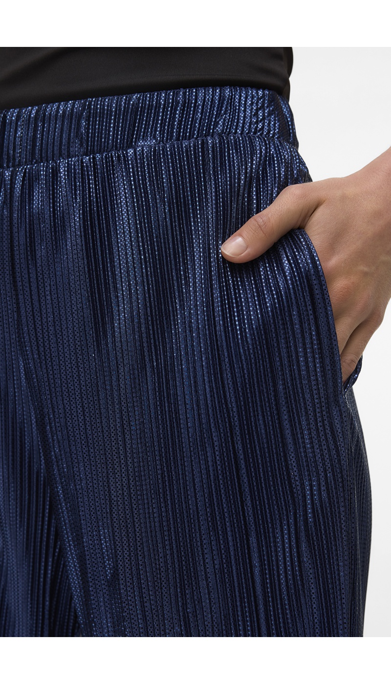VMDUVI Vero Moda Cetim Azul-Marinho - 5 | CALÇAS