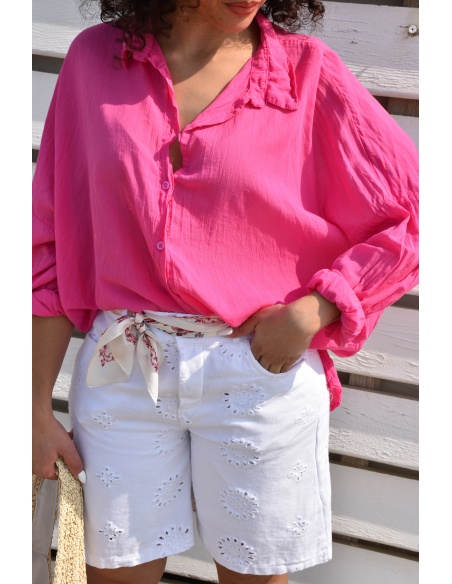 MACRAM BLANC SHORTS FEMME