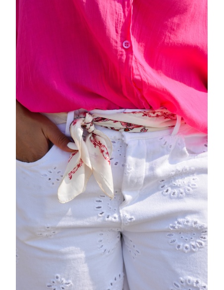 MACRAM BLANC SHORTS FEMME