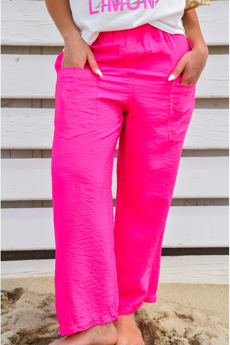 johanna toutoun POCHE FUSHIA PANTALON FEMME 2