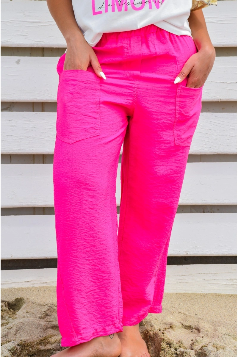 Pantalon Fluide Fuschia LEONIE 2