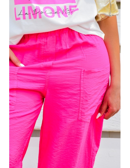 johanna toutoun POCHE FUSHIA PANTALON FEMME