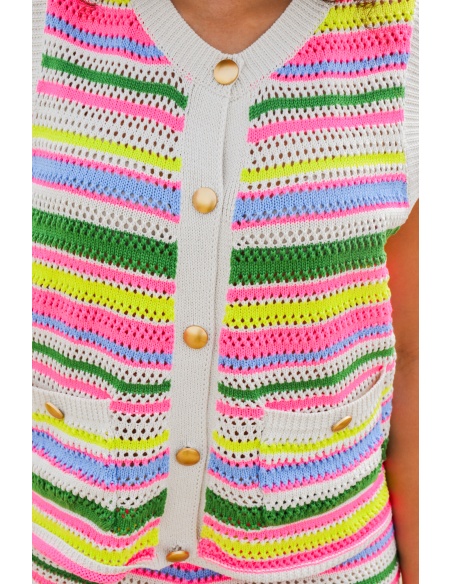 GOLDEN SILVER MSI SANSMA ROSE GILET FEMME