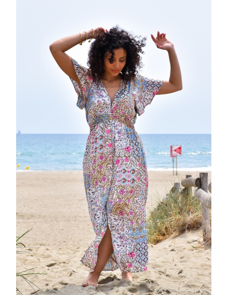 SARL CLOTHE TWO FLEURS BLEU ROBES FEMME