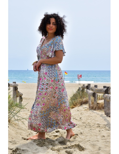 SARL CLOTHE TWO FLEURS BLEU ROBES FEMME