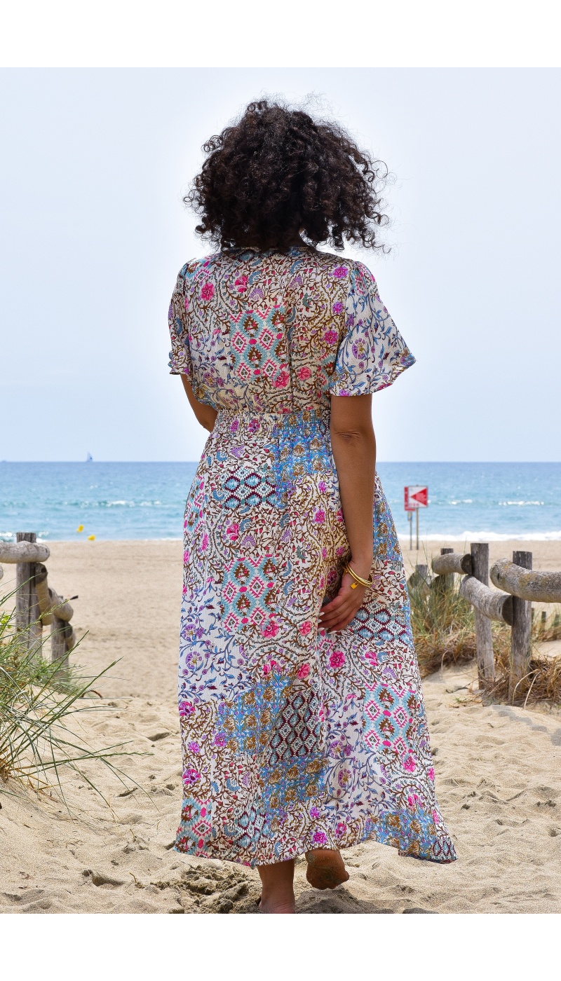 SARL CLOTHE TWO FLEURS BLEU ROBES FEMME