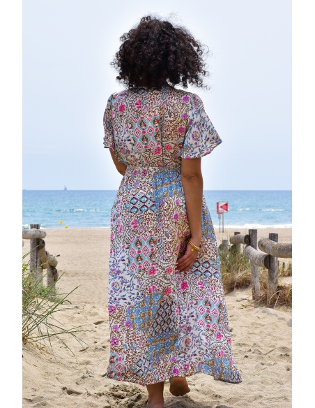 SARL CLOTHE TWO FLEURS BLEU ROBES FEMME