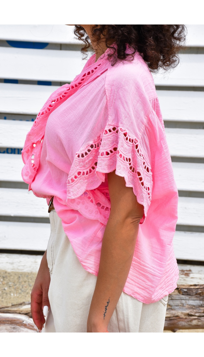 banditas BRODE ROSE CHEMISIER