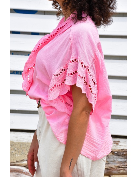 banditas BRODE ROSE CHEMISIER