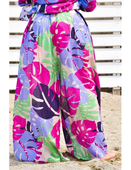 johanna toutoun FEUILL VIOLET PANTALON FEMME