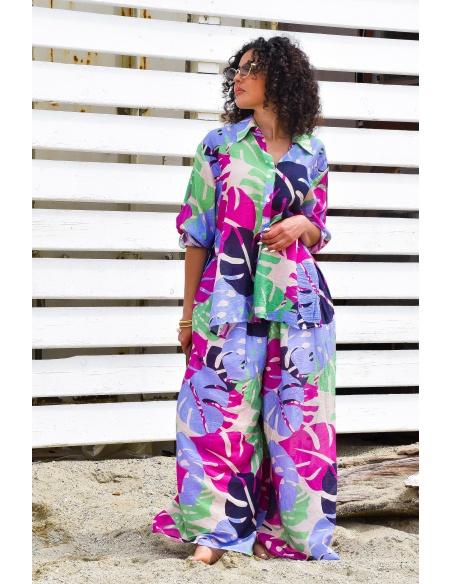 johanna toutoun FEUILL VIOLET CHEMISIER