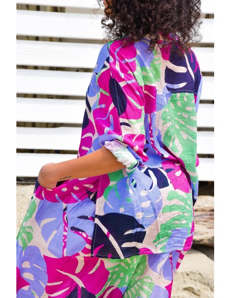 johanna toutoun FEUILL VIOLET CHEMISIER