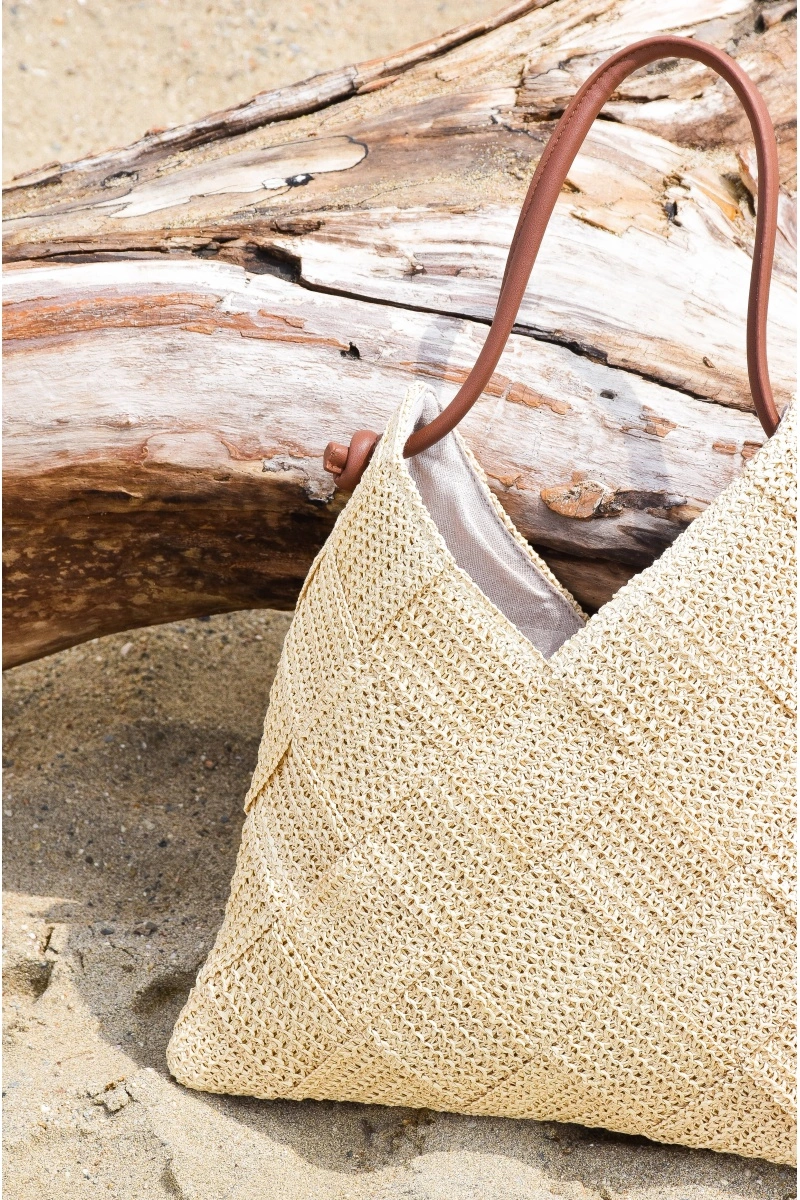 Sac Raphia Marron AMBRE