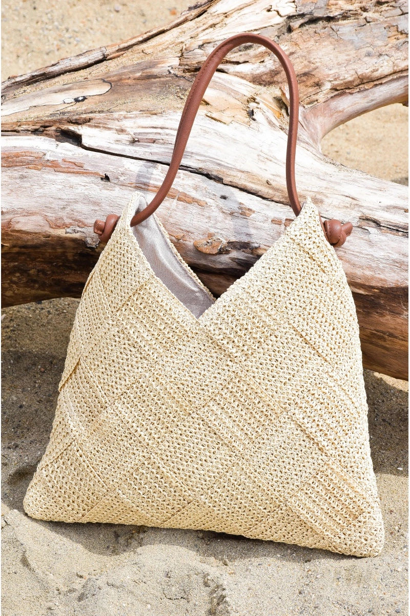 Sac Raphia Marron AMBRE 2