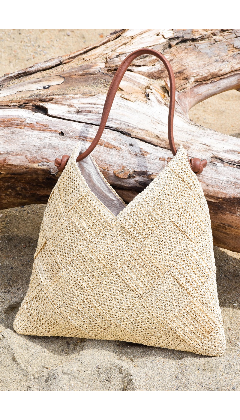 Sac Raphia Marron AMBRE