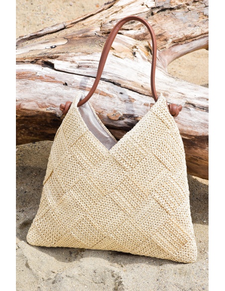 Sac Raphia Marron AMBRE