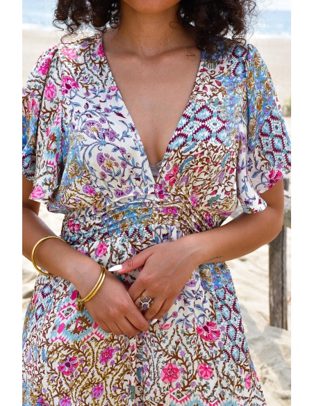 SARL CLOTHE TWO FLEURS BLEU ROBES FEMME