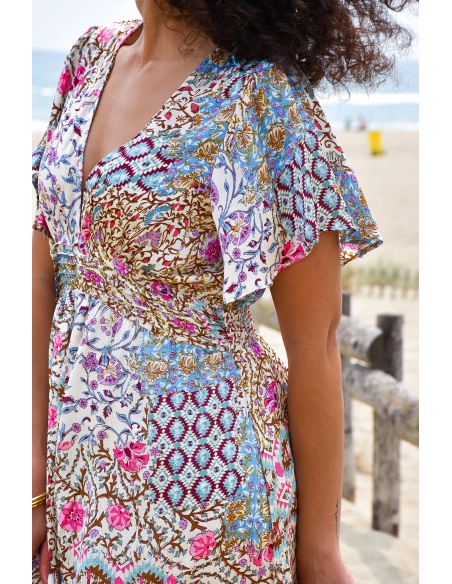 SARL CLOTHE TWO FLEURS BLEU ROBES FEMME