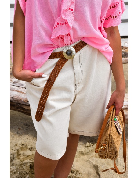 FUTUR FASHION  ECRU BERMUDAS FEMME