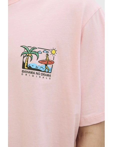 JACKandJONES TICKIE D PINK T-SHIRTS MC