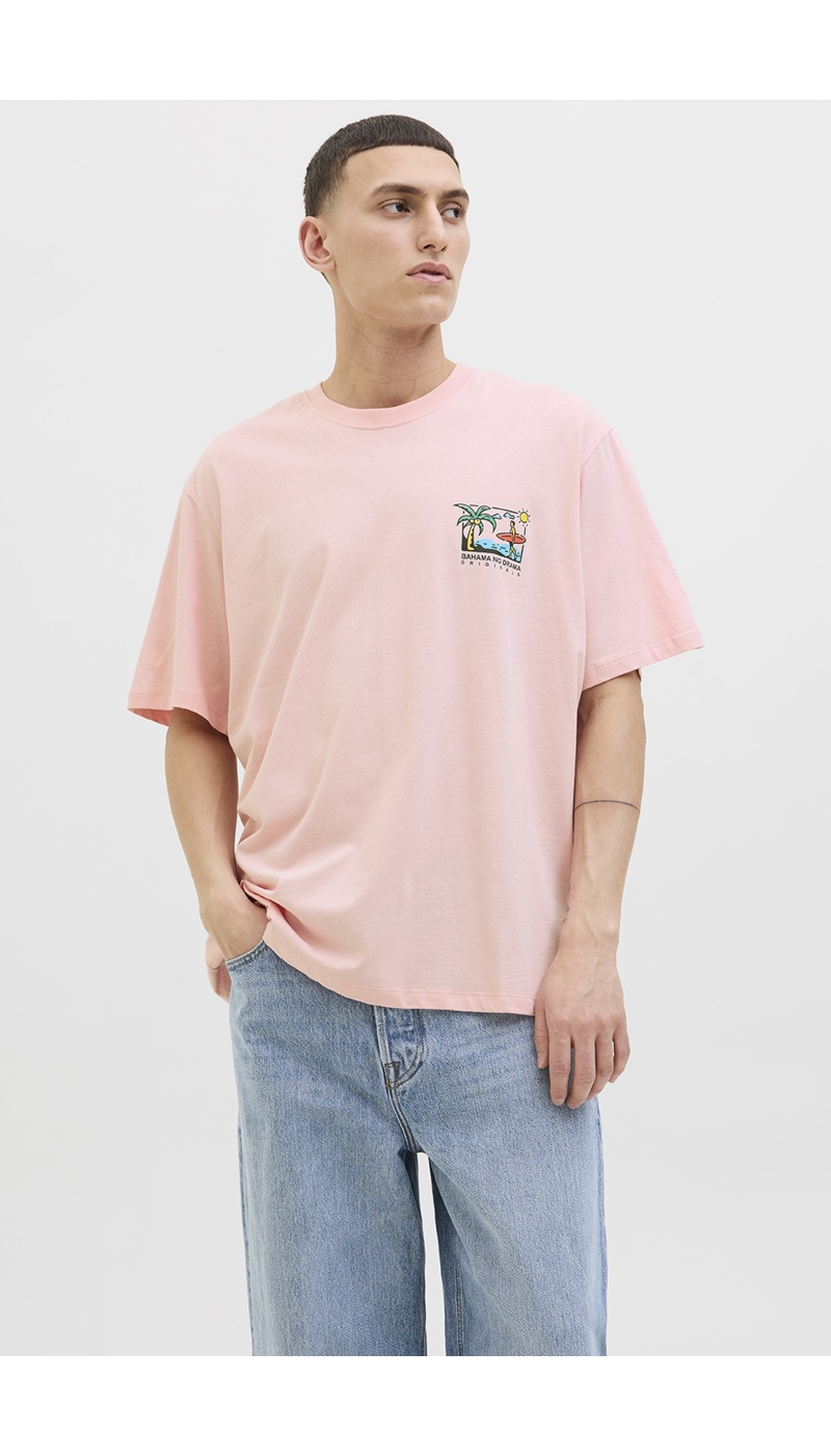 JACKandJONES TICKIE D PINK T-SHIRTS MC