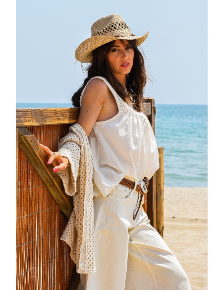 Haut Crochet Ecru HARLOW