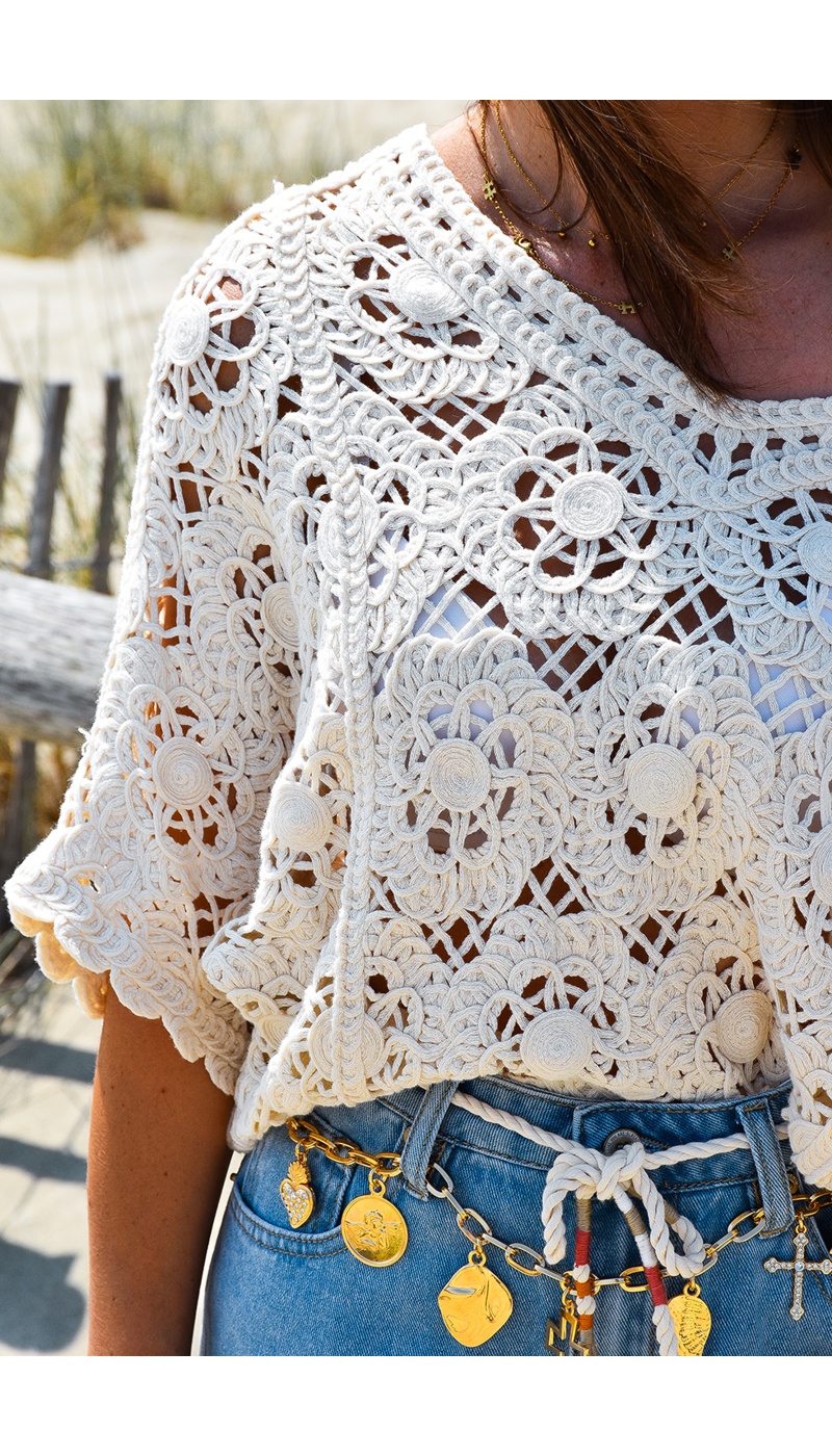 Haut Crochet Ecru RIVIERA