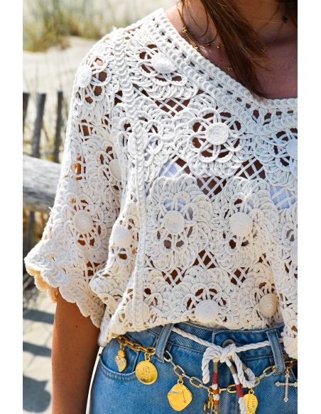 Haut Crochet Ecru RIVIERA