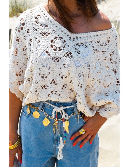 Haut Crochet Ecru RIVIERA