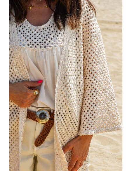 Gilet Crochet Ecru PLAYA