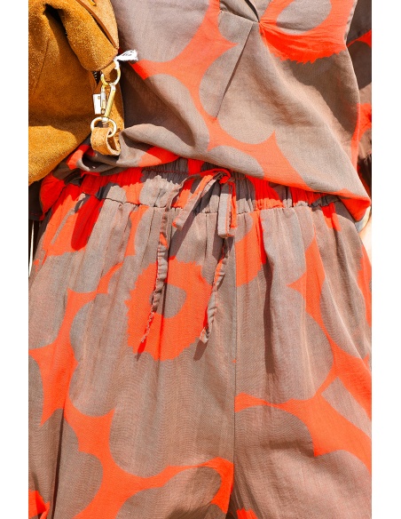 glossy dandz glossy ORANGE MARRON PANTALON FEMME