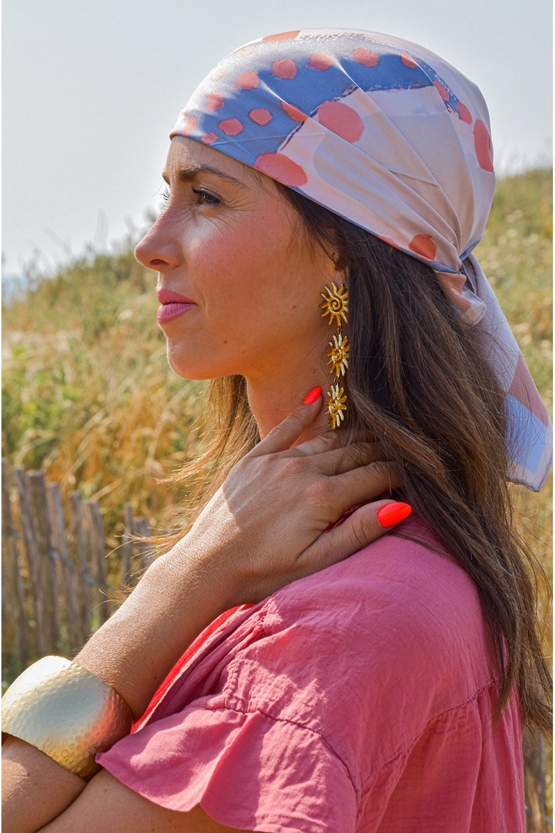 Foulard Imprimé Beige SHELL 2