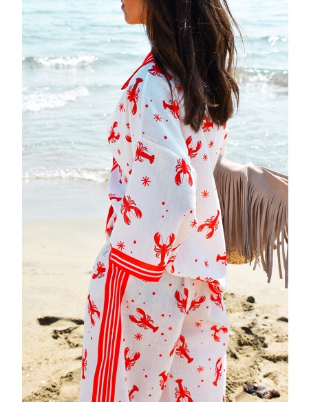 Chemisier Imprimé Rouge PALMA