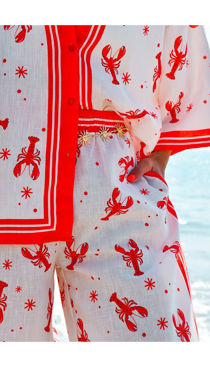 Chemisier Imprimé Rouge PALMA