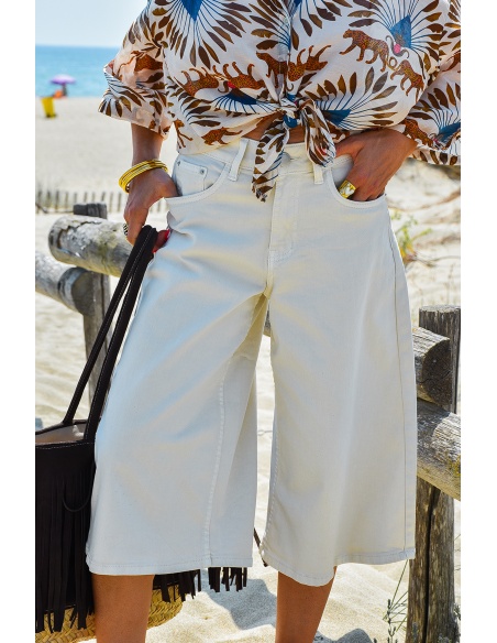 fashion city BERMUD ECRU SHORTS FEMME