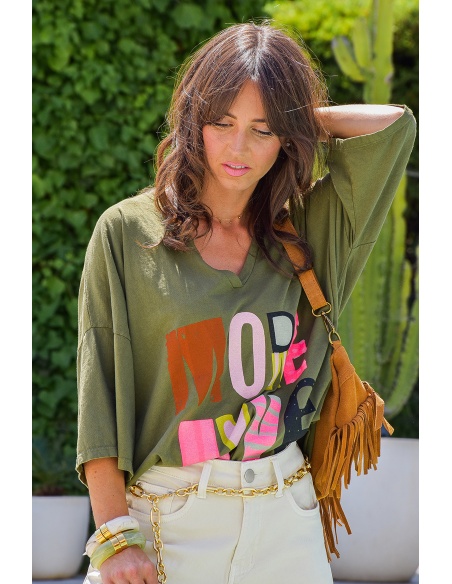 banditas MORE KAKI T-SHIRT MC FEMME