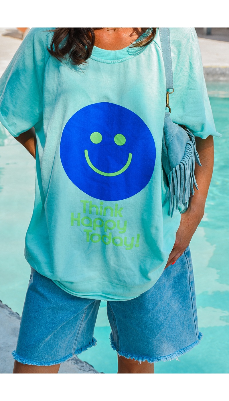 banditas SMILE TURQUO T-SHIRT MC FEMME