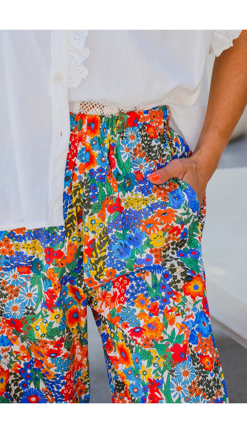 johanna toutoun FLEUS OR/BLE PANTALON FEMME