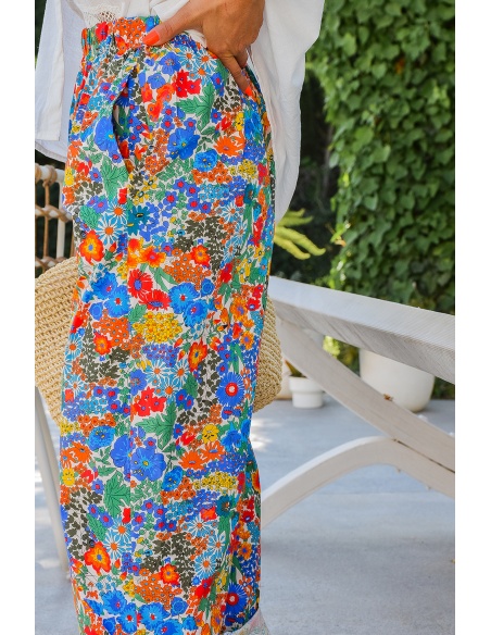johanna toutoun FLEUS OR/BLE PANTALON FEMME