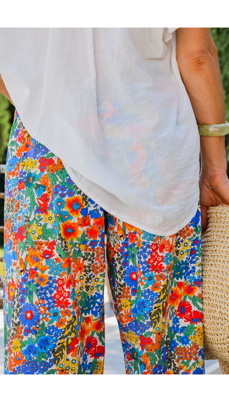 johanna toutoun FLEUS OR/BLE PANTALON FEMME