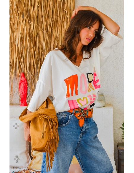 banditas MORE BLANC T-SHIRT MC FEMME