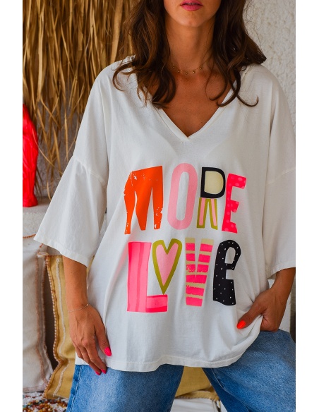 banditas MORE BLANC T-SHIRT MC FEMME
