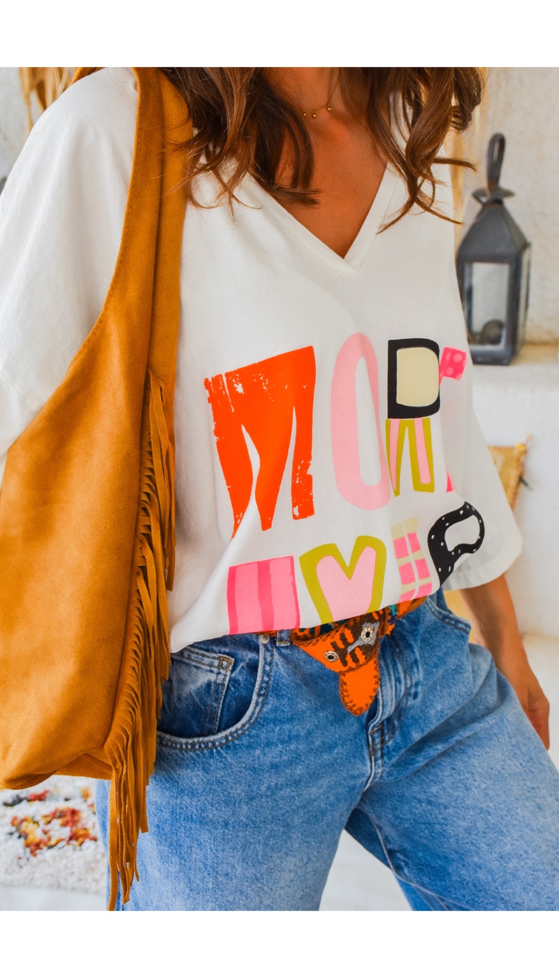 banditas MORE BLANC T-SHIRT MC FEMME