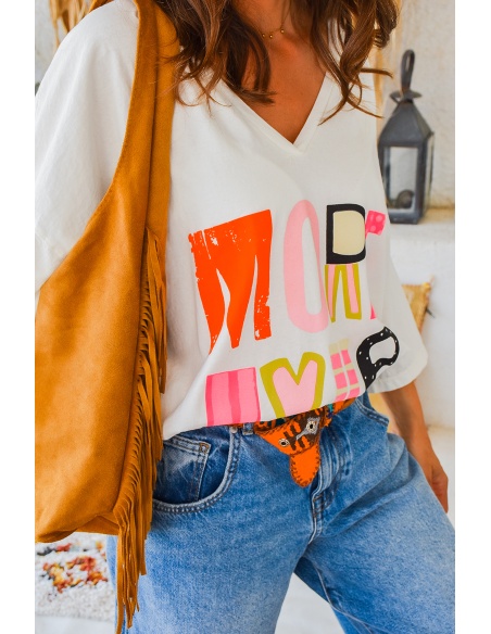 banditas MORE BLANC T-SHIRT MC FEMME