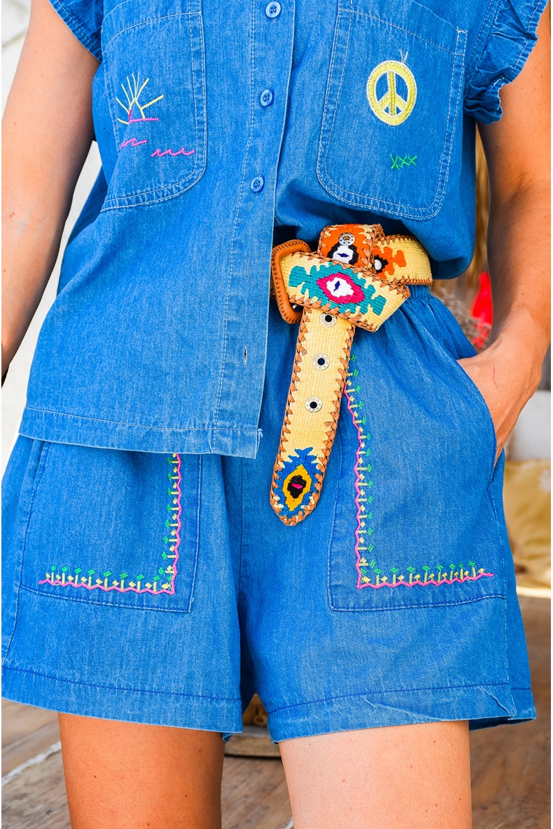 Short Brodé Denim AUDREY 2