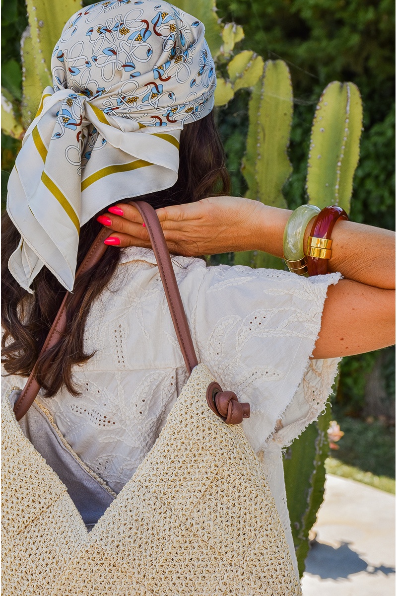 Foulard Imprimé Bleu GIULIO