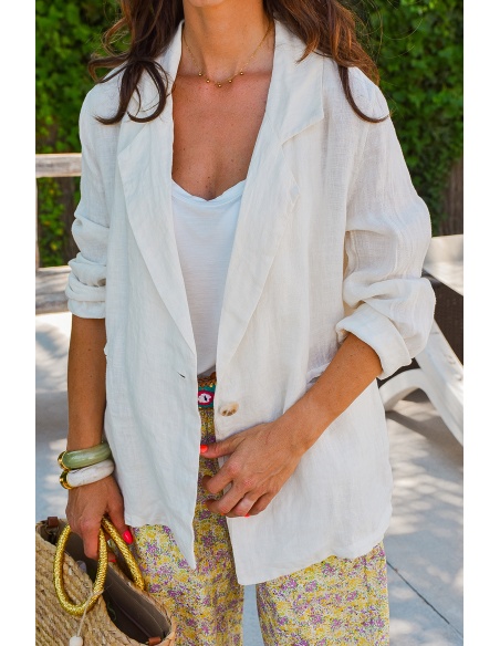 johanna toutoun LIN ECRU VESTES FEMME